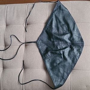 Faux Leather Halter Top